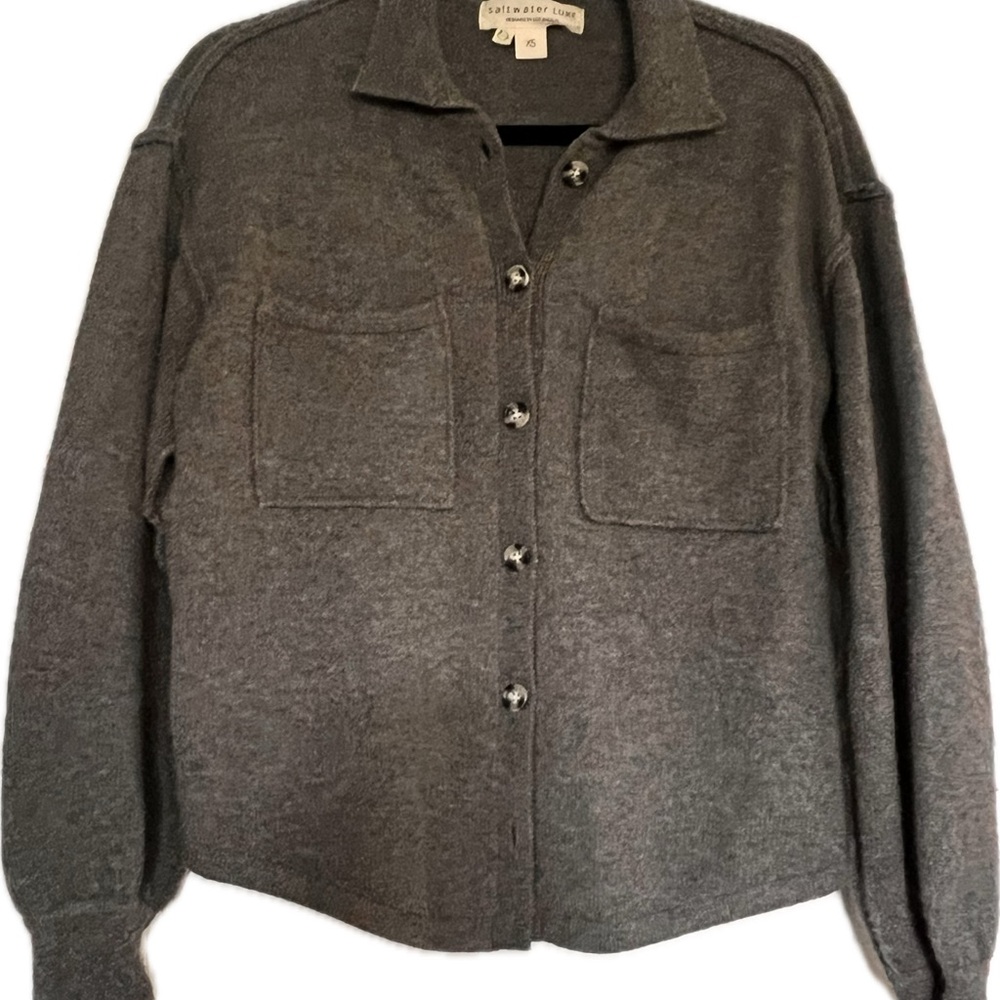 Saltwater LUXE Gray Cardigan Sweater